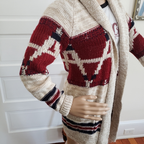 Forever 21  Aztec Ranch Sweater Cardigan sz S - Picture 2 of 4